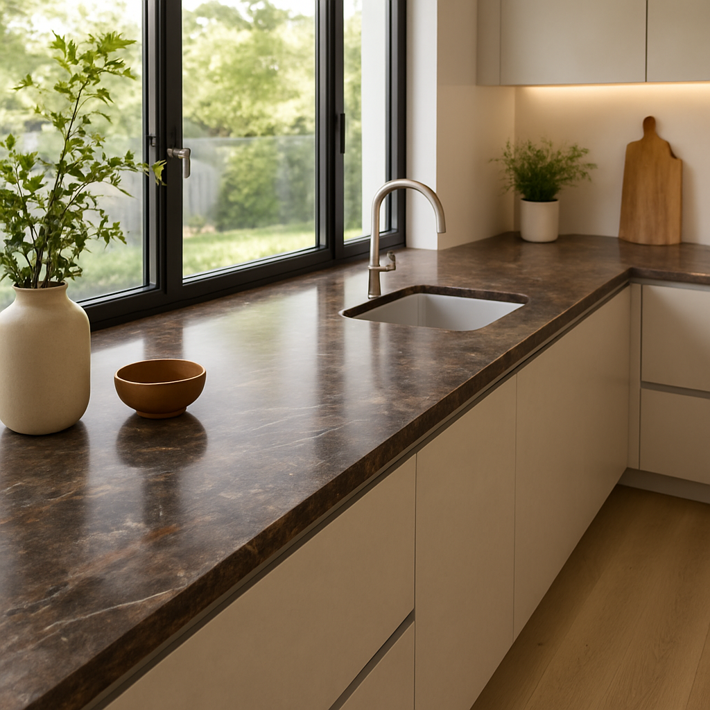 Marble Yamuna Moka — Blaty kuchenne