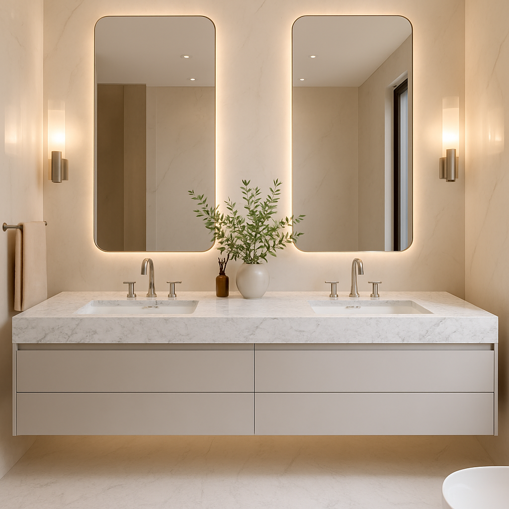 Bianco Carrara — Blaty łazienkowe