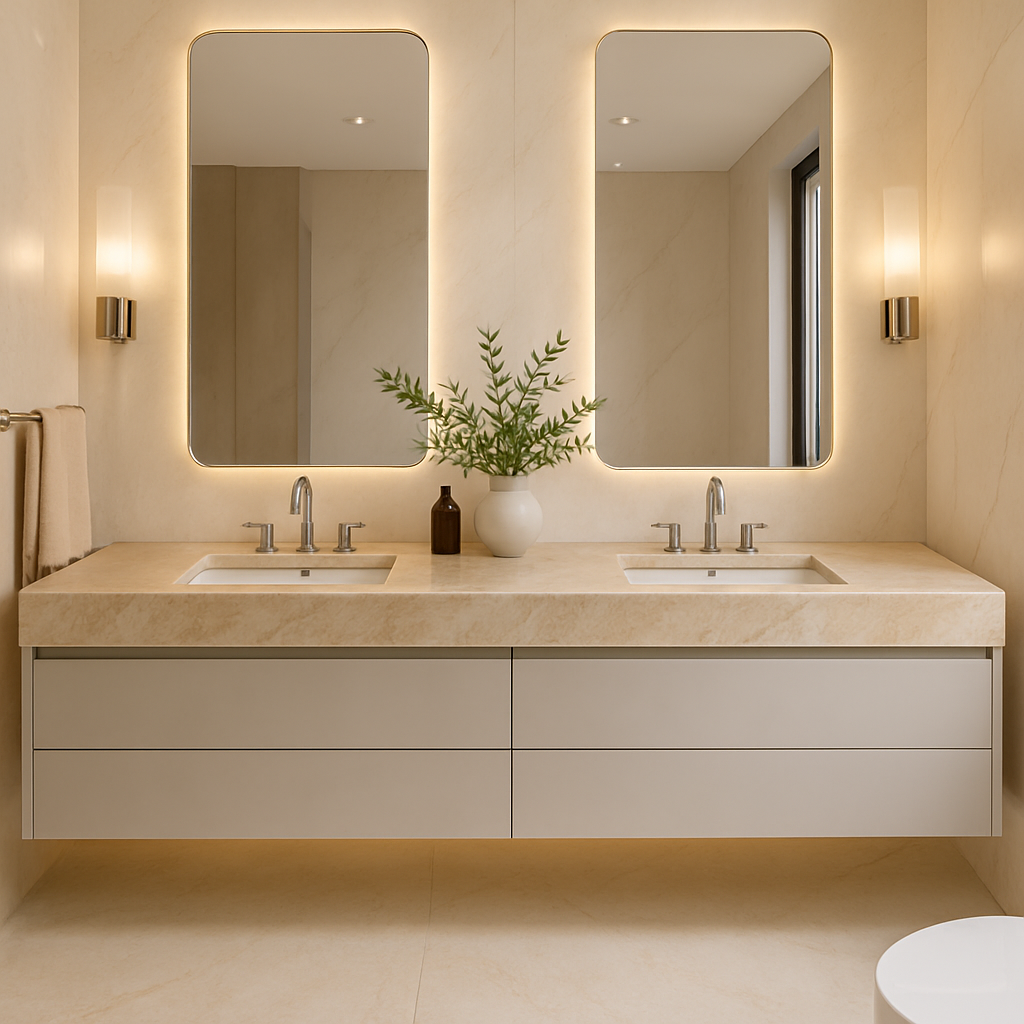 Breccia Stone Beige — Blaty łazienkowe