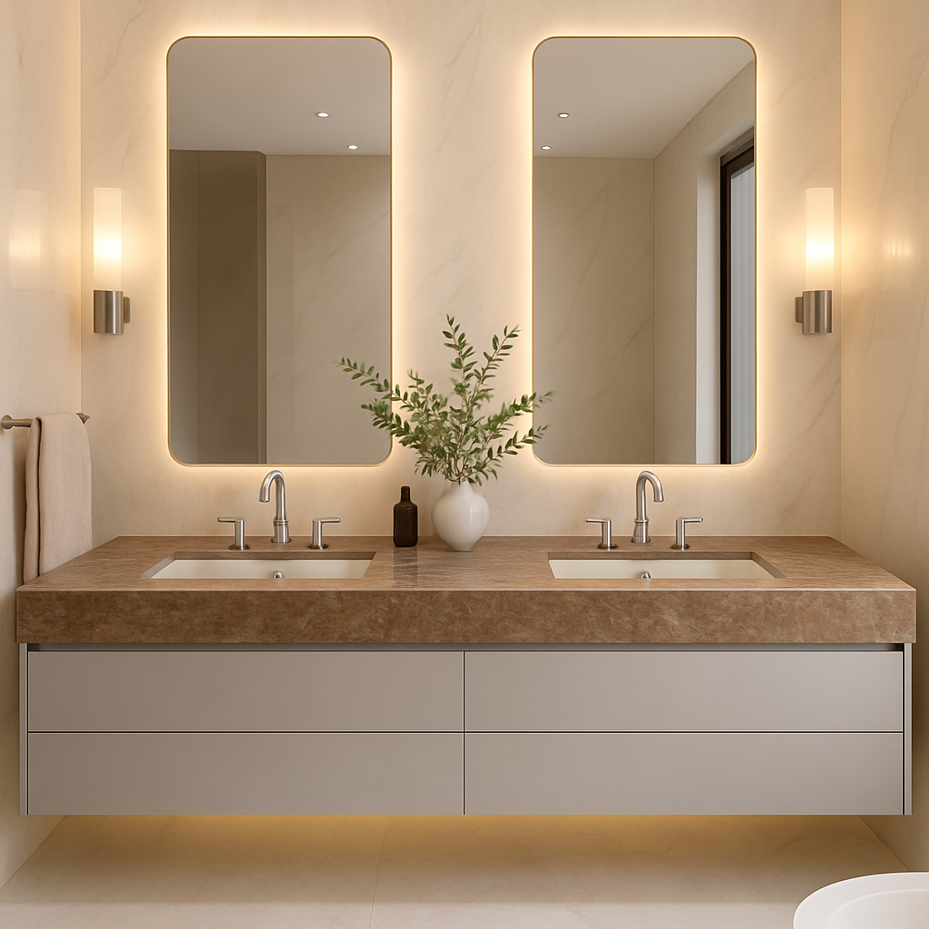 Marble Yamuna Moka — Blaty łazienkowe