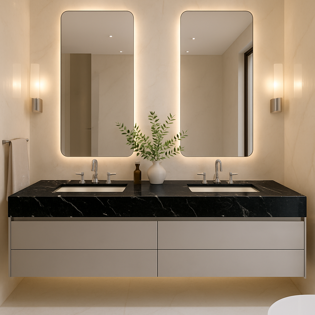 Nero Marquina — Blaty łazienkowe