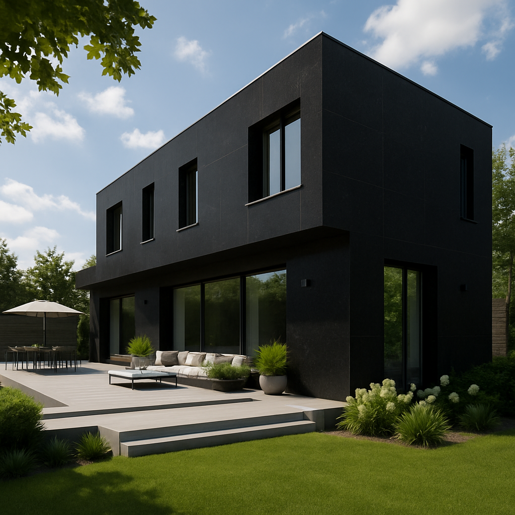3100 Jet Black — Elewacje i ogrody