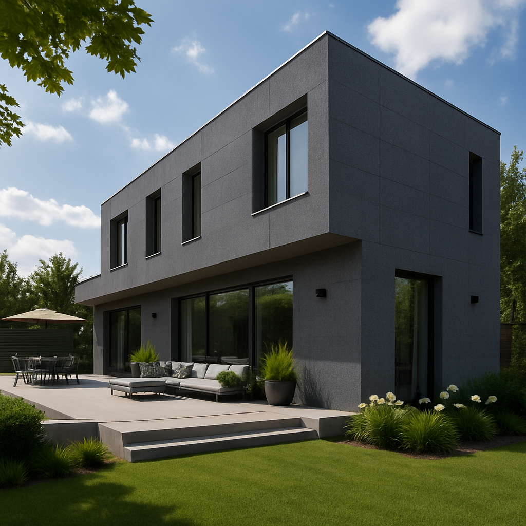 4003 Sleek Concrete — Elewacje i ogrody