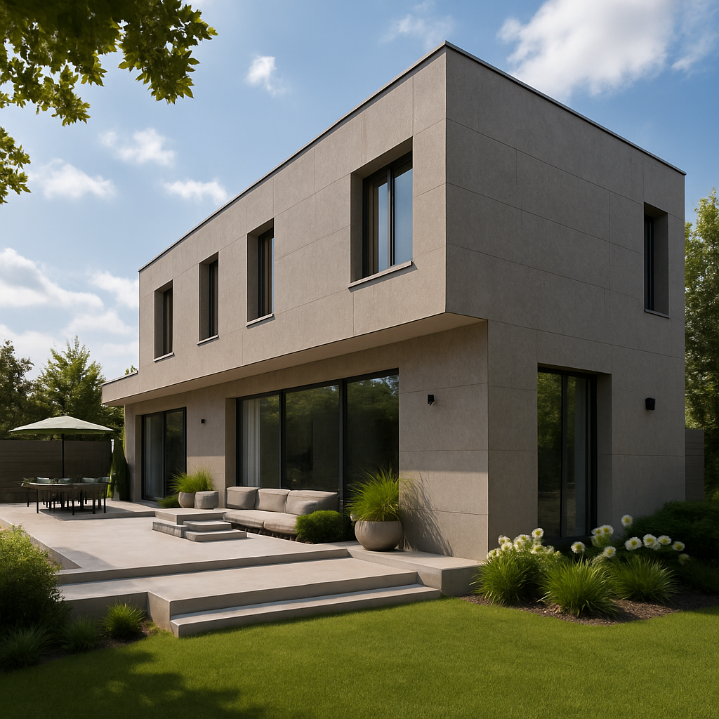 4004 Raw Concrete — Elewacje i ogrody