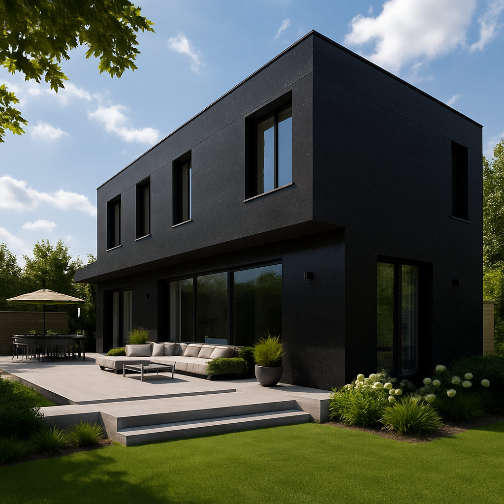 Black Galaxy Leather — Elewacje i ogrody