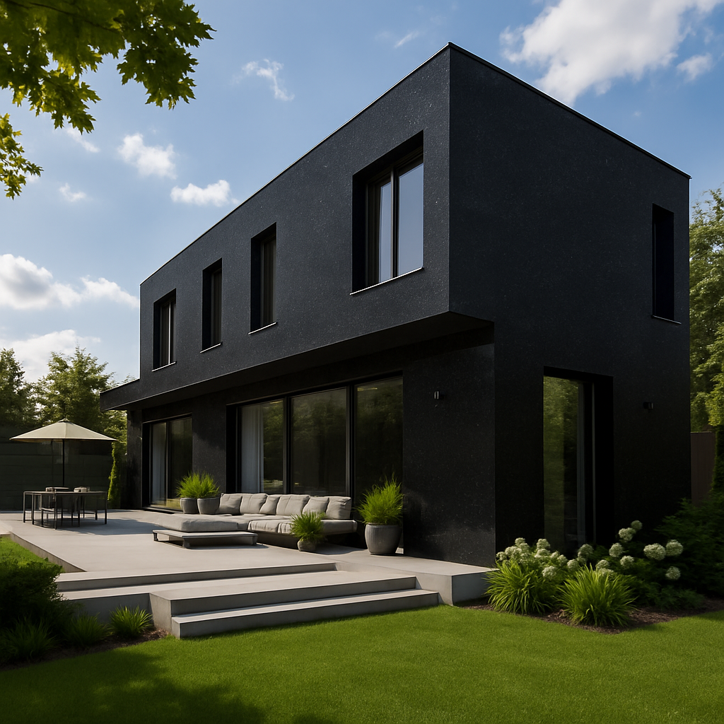 Black Galaxy Polished — Elewacje i ogrody