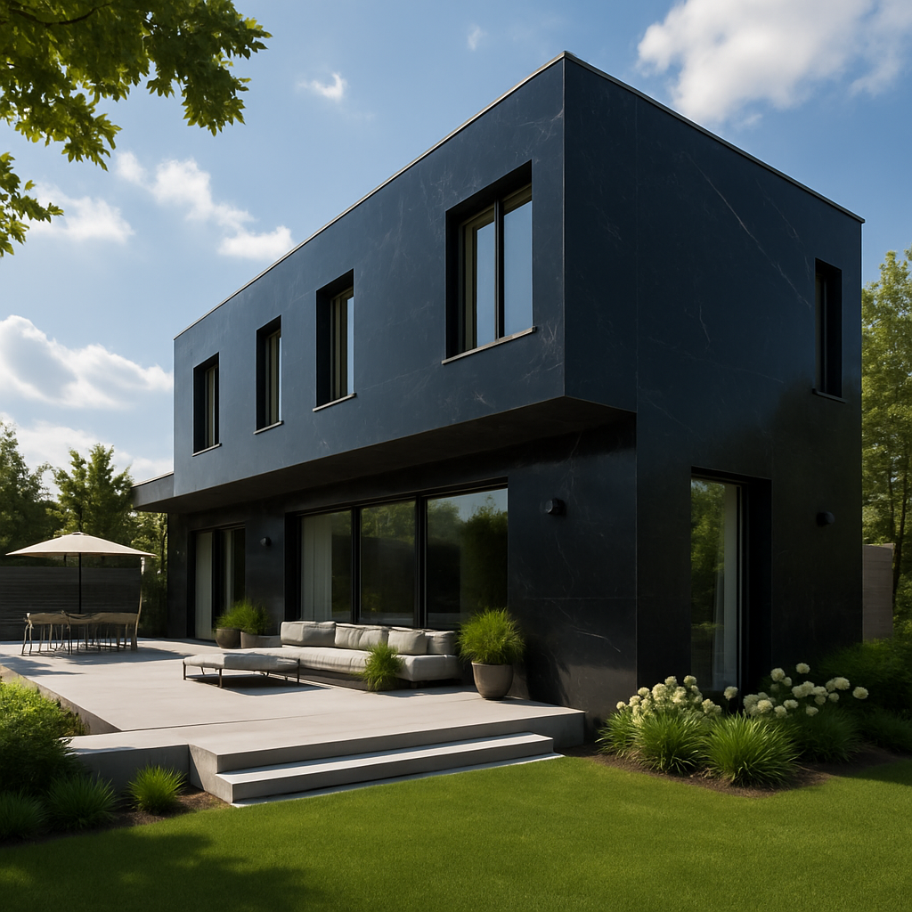 Nero Marquina — Elewacje i ogrody