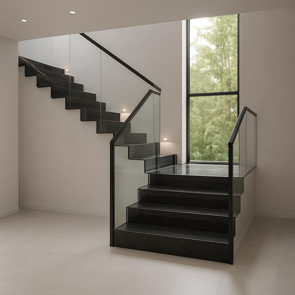 Black Galaxy Leather — Schody kamienne