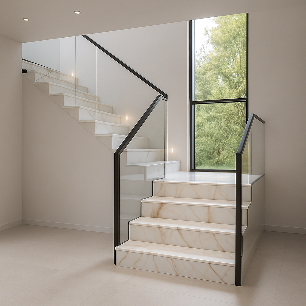 Marble Calacatta Gold B — Schody kamienne
