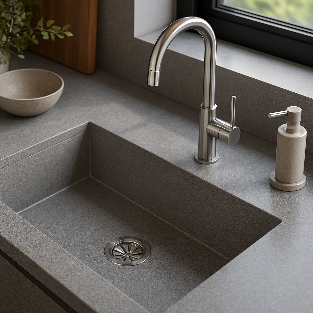 4003 Sleek Concrete — Zlewozmywaki