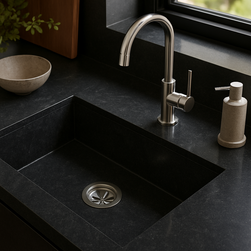 5810 Black Tempal — Zlewozmywaki